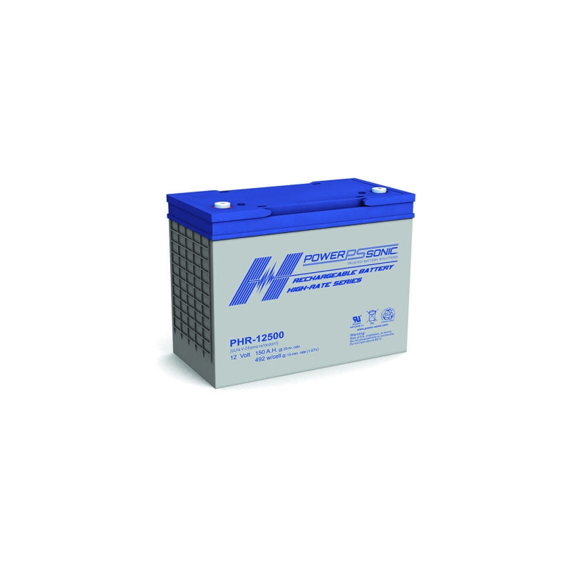 Batteria Piombo Standard 12V 150Ah - PHR-12500FR - 335x172x275 - Spéciale Inverter - Powersonic Batteria Piombo Standard 12V 150Ah - PHR-12500FR - 335x172x275 - Spéciale Inverter - Powersonic