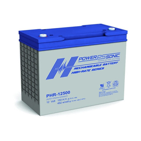 Batteria Piombo Standard 12V 150Ah - PHR-12500FR - 335x172x275 - Spéciale Inverter - Powersonic