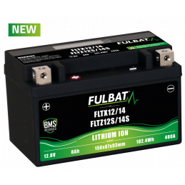 Batterie Demarrage Moto Fulbat - FLTZ12S/14S - FLTX12/14 - LiFePO4 12V 8Ah - 480A