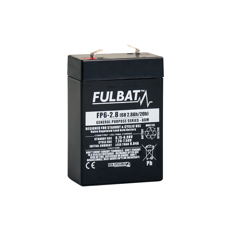 Batterie FULBAT FP6-5 FR - Plomb Standard - 6V - 5Ah - UL94.FR Batterie FULBAT FP6-5 FR - Plomb Standard - 6V - 5Ah - UL94.FR