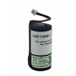 Pila al Litio CR123 + connettore SAPPEL - 3V