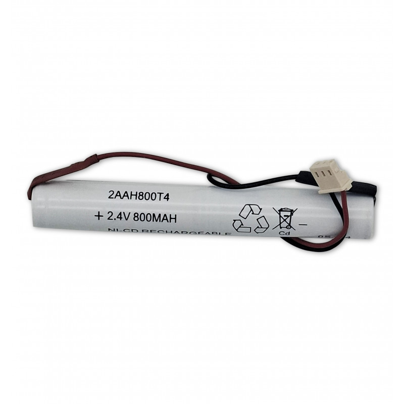 Pacco batteria BAES – Stick - NiCd - 2.4V - 0.6Ah + connettore