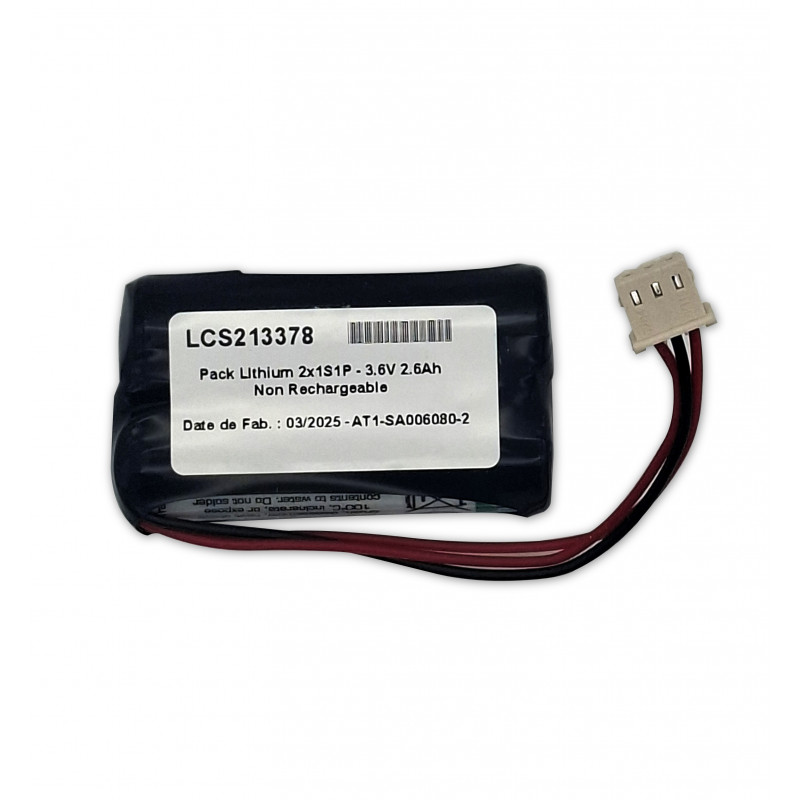 Pacco Litio Saft LS14500 - AA - 1S2P - 3,6V 5,2Ah - T1 + connettore