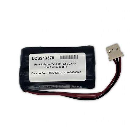 Pacco Litio Saft LS14500 - AA - 1S2P - 3,6V 5,2Ah - T1 + connettore