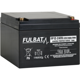Batteria Piombo Standard FP12-24 FR - 12V - 22.3Ah - UL94.FR – FULBAT
