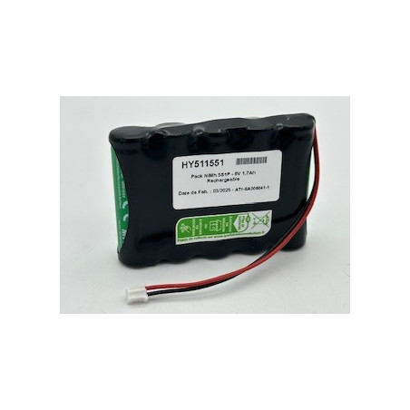 Pack NiMh Yupower AA - 5S1P - 6V 1,7Ah - T1 + connecteur