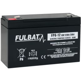 Batterie moto Piombo Standard 6V 12Ah - FP6-12 - Fulbat