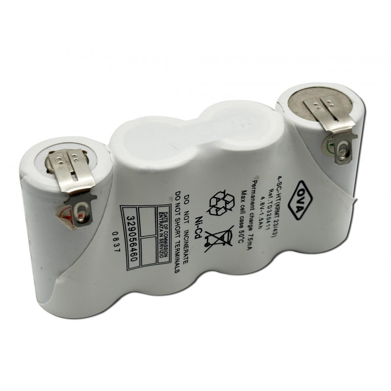 Pacco pile NiCd Yupower SC HT - 4S1P - 4,8V 1,6Ah - T1 + fastons