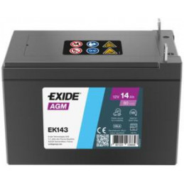 Batteria di avviamento Auto e Ausiliario - 12V - 14Ah - EK143 - + SINI