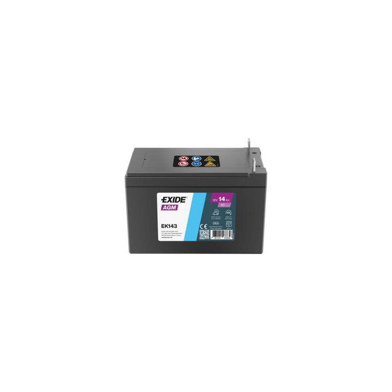 Batteria di avviamento Auto e Ausiliario - 12V - 14Ah - EK143 - + SINI