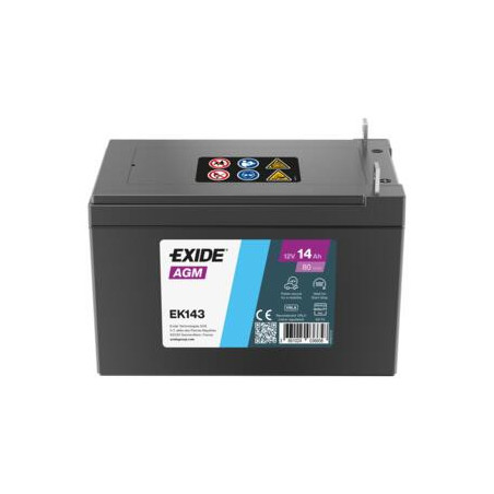 Batteria di avviamento Auto e Ausiliario - 12V - 14Ah - EK143 - + SINI