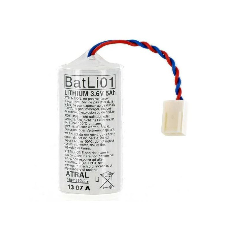 Pile DAITEM Compatible Pile Batterie Alarme BATLI01 - 3,6V - 5,0Ah - C